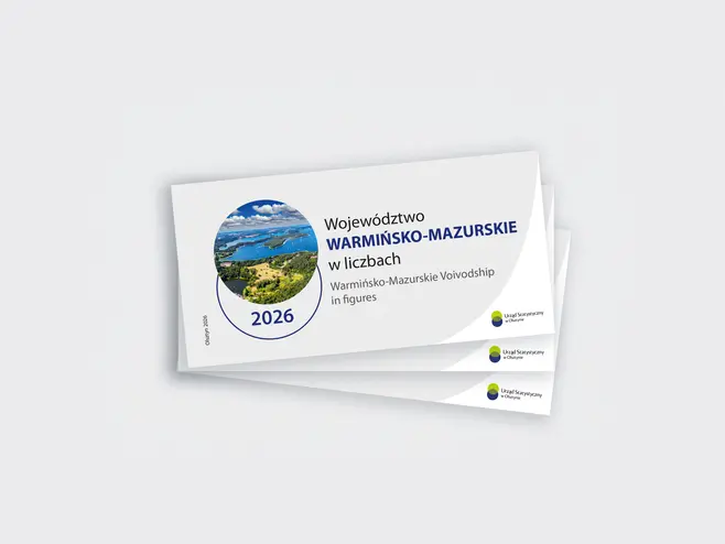 Mockup publikacji Województwo warmińsko-mazurskie w liczbach 2026