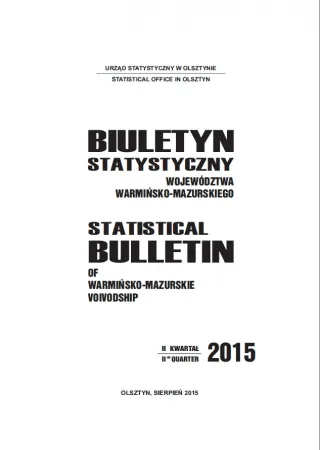 Powiększ obraz: Okładka publikacji Biuletyn Statystyczny Województwa Warmińsko-Mazurskiego – II kwartał 2015 r.