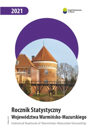 Powiększ obraz: Okładka publikacji pt. Rocznik Statystyczny Województwa Warmińsko-Mazurskiego 2021